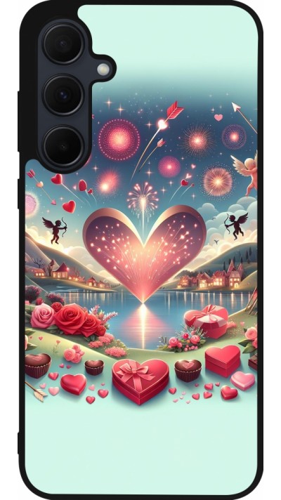 Samsung Galaxy A36 Case Hülle - Silikon schwarz Valentin 2025 Schick