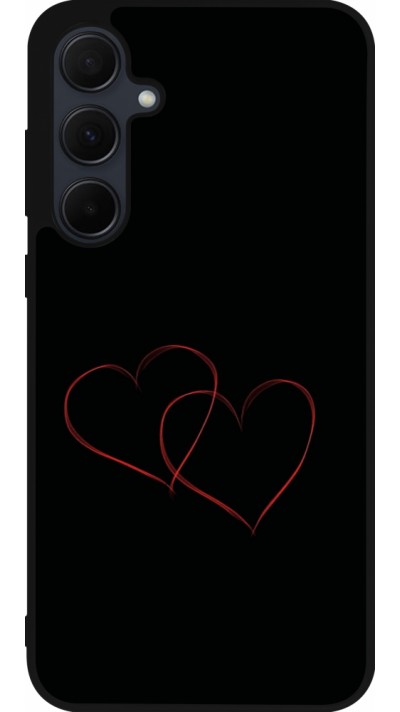 Samsung Galaxy A36 Case Hülle - Silikon schwarz Valentine 2023 attached heart