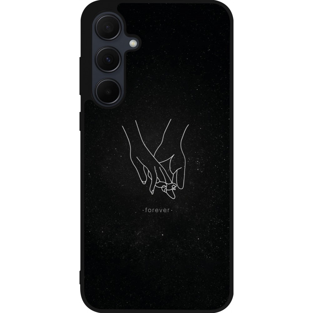 Samsung Galaxy A36 Case Hülle - Silikon schwarz Valentine 2023 hands forever