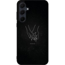Samsung Galaxy A36 Case Hülle - Silikon schwarz Valentine 2023 hands forever