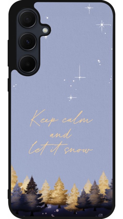 Coque Samsung Galaxy A36 - Silicone rigide noir Winter 25 Winter illustration of trees