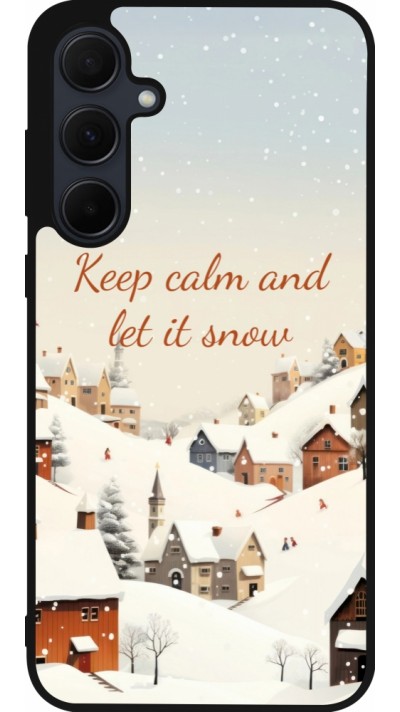 Coque Samsung Galaxy A36 - Silicone rigide noir Winter 25 Winter Keep calm and let it snow