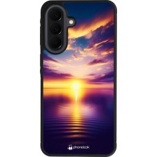 Samsung Galaxy A37 Case Hülle - Silikon schwarz Sonnenuntergang gelb violett