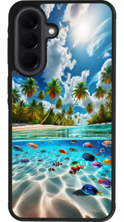 Samsung Galaxy A37 Case Hülle - Silikon schwarz Strandparadies