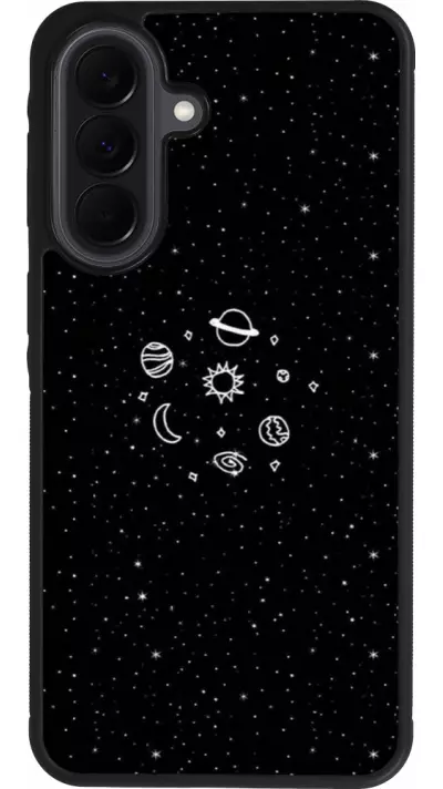 Samsung Galaxy A37 Case Hülle - Silikon schwarz Space Doodle