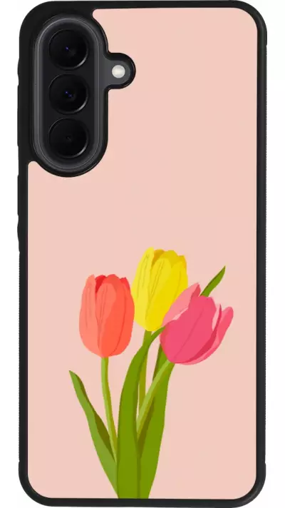 Samsung Galaxy A37 Case Hülle - Silikon schwarz Spring 23 tulip trio