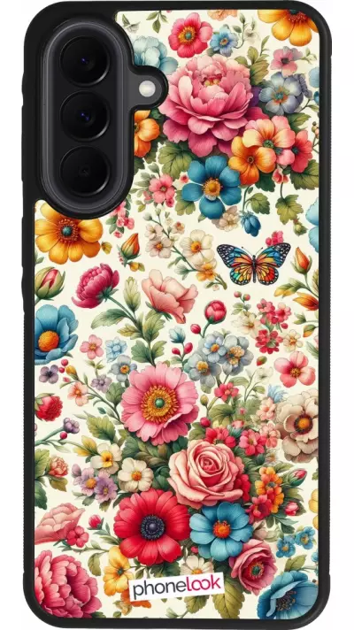 Samsung Galaxy A37 Case Hülle - Silikon schwarz Spring 25 fruehling bluetend