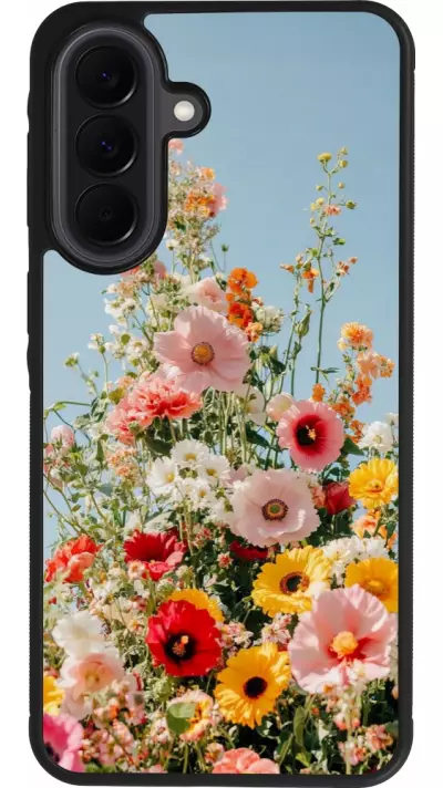 Samsung Galaxy A37 Case Hülle - Silikon schwarz Spring flowers Spring 2026