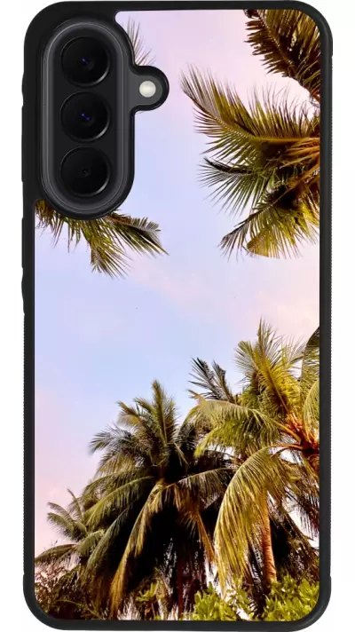 Samsung Galaxy A37 Case Hülle - Silikon schwarz Summer 2023 palm tree vibe