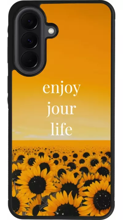 Samsung Galaxy A37 Case Hülle - Silikon schwarz Summer 2025 Enjoy your life