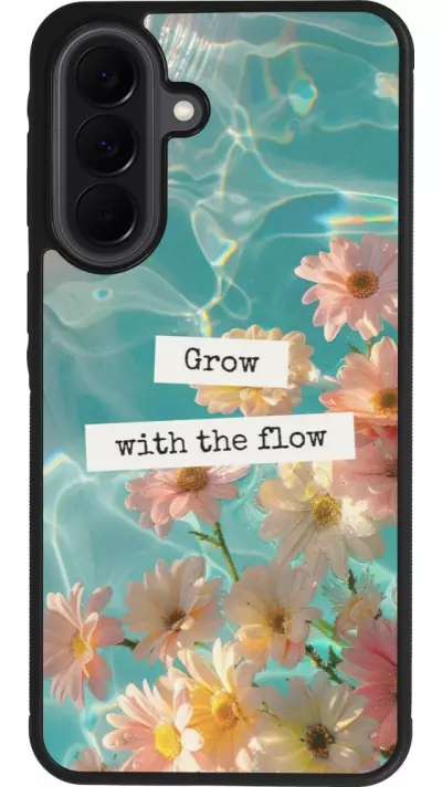 Samsung Galaxy A37 Case Hülle - Silikon schwarz Summer 2025 Grow with the flow