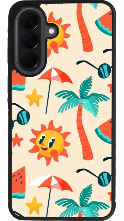 Samsung Galaxy A37 Case Hülle - Silikon schwarz Summer 2025 Pattern soleil