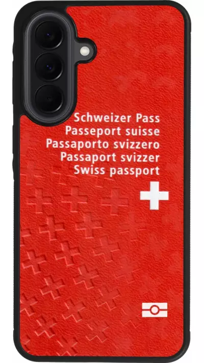 Samsung Galaxy A37 Case Hülle - Silikon schwarz Swiss Passport