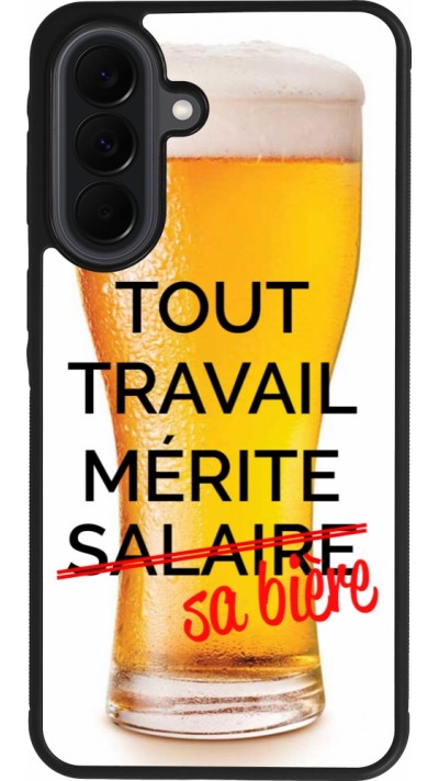 Samsung Galaxy A37 Case Hülle - Silikon schwarz Tout travail mérite sa bière