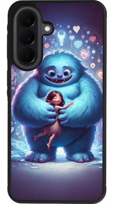 Samsung Galaxy A37 Case Hülle - Silikon schwarz Valentin 2024 Flauschige Liebe