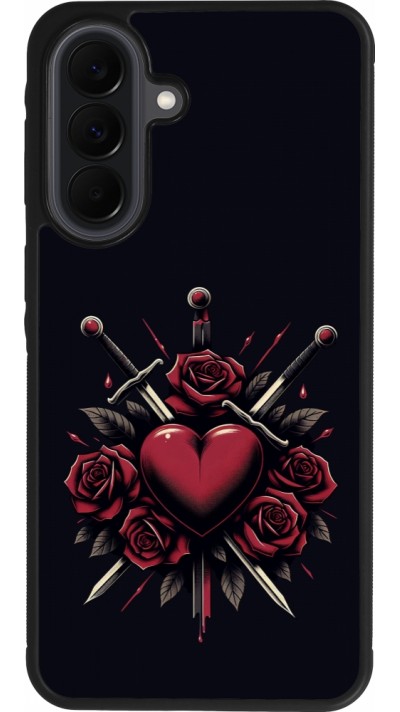 Samsung Galaxy A37 Case Hülle - Silikon schwarz Valentine 2024 gothic love