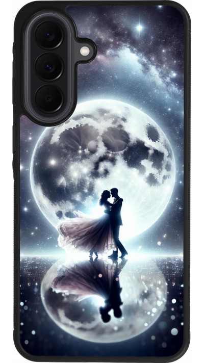 Samsung Galaxy A37 Case Hülle - Silikon schwarz Valentin 2024 Liebe unter dem Mond