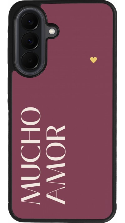 Samsung Galaxy A37 Case Hülle - Silikon schwarz Valentine 2024 mucho amor rosado