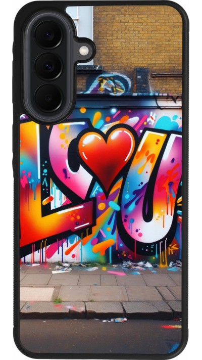 Samsung Galaxy A37 Case Hülle - Silikon schwarz Valentin 2025 Liebe U Tag