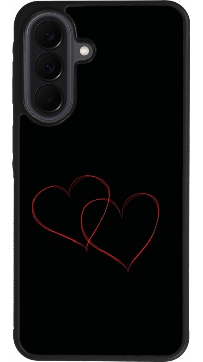 Samsung Galaxy A37 Case Hülle - Silikon schwarz Valentine 2023 attached heart