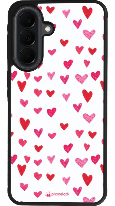 Samsung Galaxy A37 Case Hülle - Silikon schwarz Valentine 2022 Many pink hearts