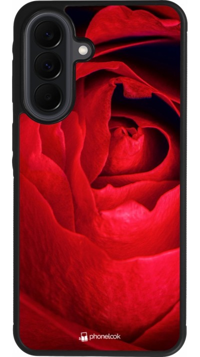 Samsung Galaxy A37 Case Hülle - Silikon schwarz Valentine 2022 Rose
