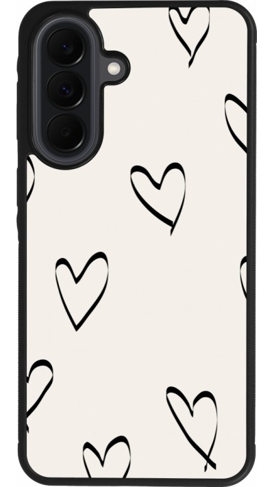 Samsung Galaxy A37 Case Hülle - Silikon schwarz Valentine 2023 minimalist hearts