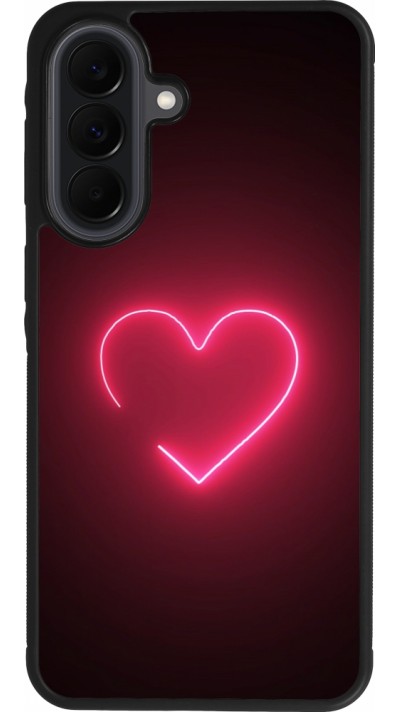 Samsung Galaxy A37 Case Hülle - Silikon schwarz Valentine 2023 single neon heart