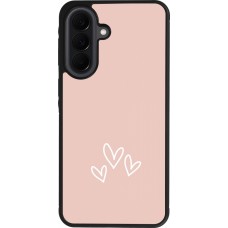 Samsung Galaxy A37 Case Hülle - Silikon schwarz Valentine 2023 three minimalist hearts
