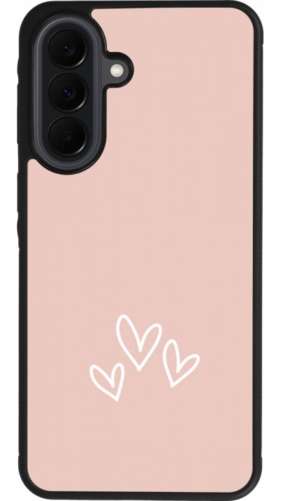Samsung Galaxy A37 Case Hülle - Silikon schwarz Valentine 2023 three minimalist hearts