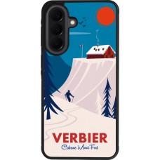 Samsung Galaxy A37 Case Hülle - Silikon schwarz Verbier Cabane Mont-Fort