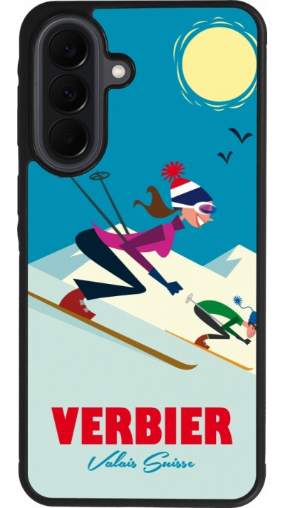 Samsung Galaxy A37 Case Hülle - Silikon schwarz Verbier Ski Downhill