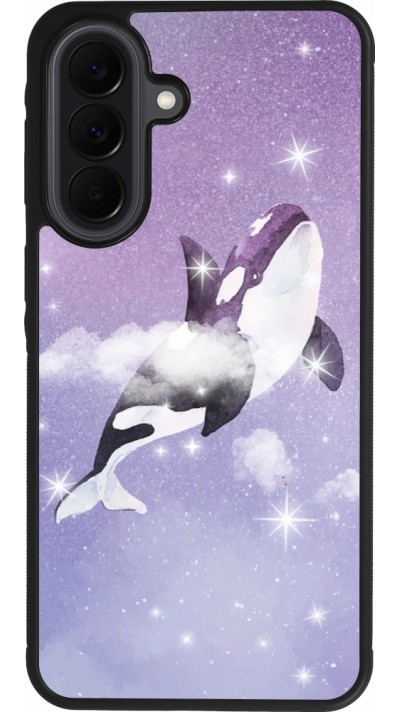 Samsung Galaxy A37 Case Hülle - Silikon schwarz Whale in sparking stars