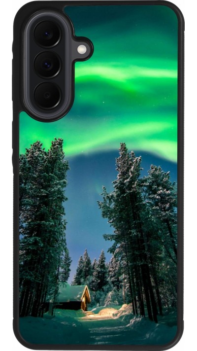 Samsung Galaxy A37 Case Hülle - Silikon schwarz Winter 22 Northern Lights