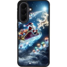 Samsung Galaxy A37 Case Hülle - Silikon schwarz Weihnachten 2023 Verzauberter Weihnachtsmann