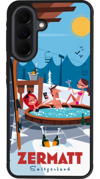 Samsung Galaxy A37 Case Hülle - Silikon schwarz Zermatt Mountain Jacuzzi