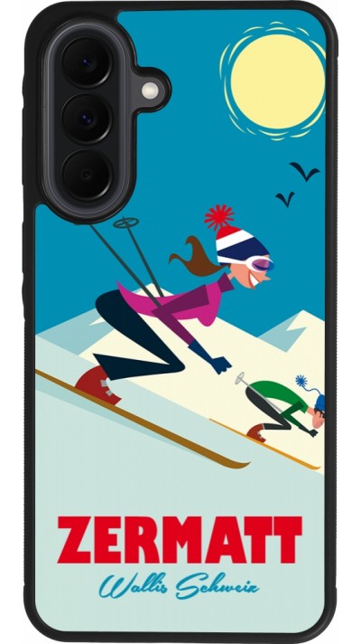 Samsung Galaxy A37 Case Hülle - Silikon schwarz Zermatt Ski Downhill