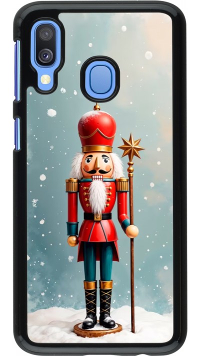 Samsung Galaxy A40 Case Hülle - Christmas 25 Nutcracker Snow