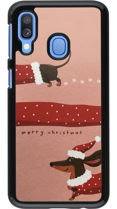 Samsung Galaxy A40 Case Hülle - Christmas 25 Teckel Merry Xmas