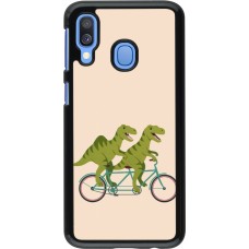 Samsung Galaxy A40 Case Hülle - Dinosaurs on bikes 2026