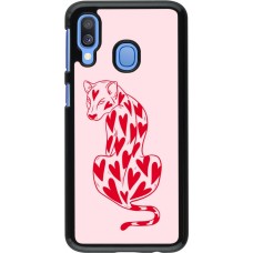 Samsung Galaxy A40 Case Hülle - Leopard with hearts 2026