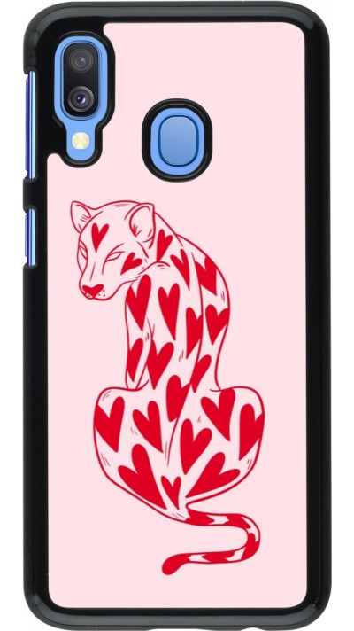 Samsung Galaxy A40 Case Hülle - Leopard with hearts 2026