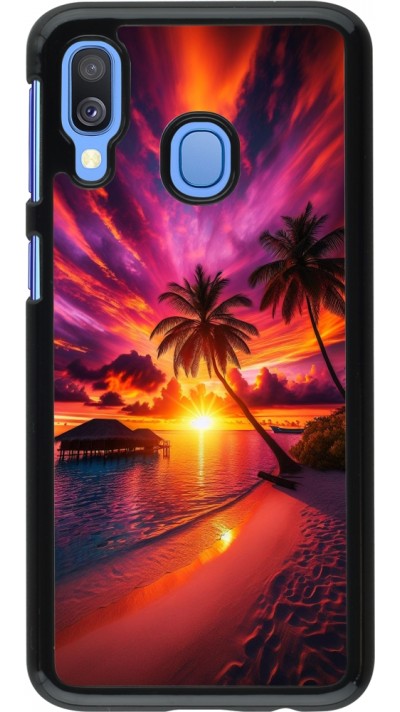 Samsung Galaxy A40 Case Hülle - Malediven Abenddämmerung Glückseligkeit