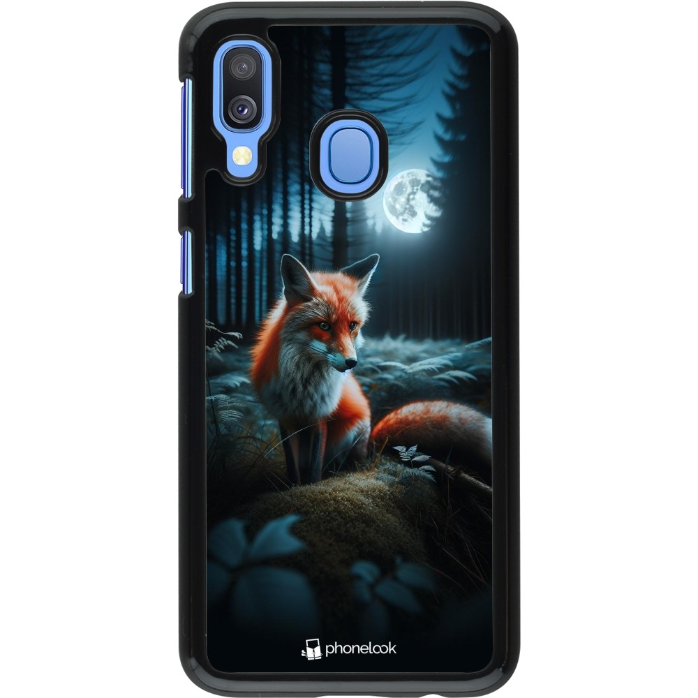 Samsung Galaxy A40 Case Hülle - Fuchs Mond Wald