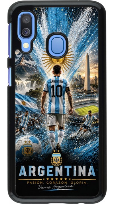 Coque Samsung Galaxy A40 - Football Argentine splash 2026