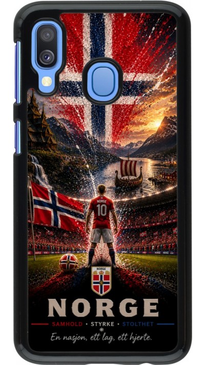 Coque Samsung Galaxy A40 - Football Norvège splash 2026