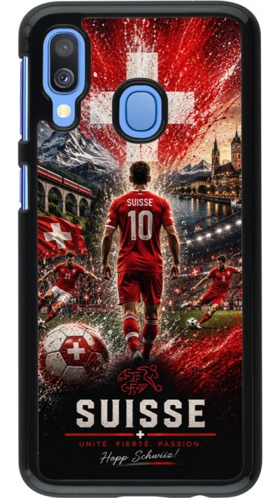 Coque Samsung Galaxy A40 - Football Suisse splash 2026