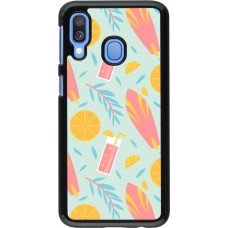Samsung Galaxy A40 Case Hülle - Summer 2025 Pattern citron