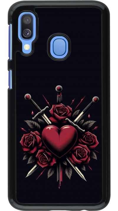 Samsung Galaxy A40 Case Hülle - Valentine 2024 gothic love