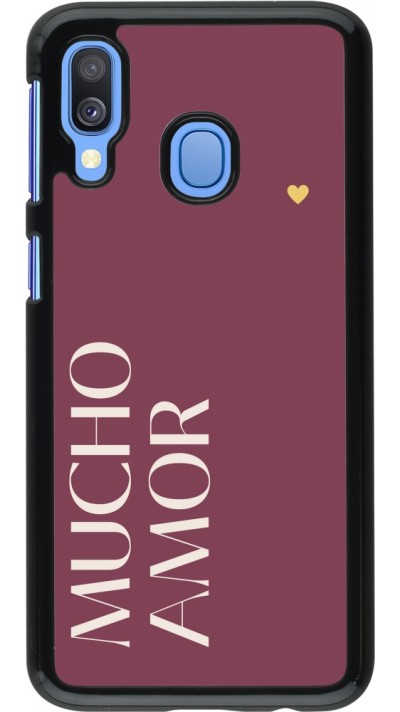 Samsung Galaxy A40 Case Hülle - Valentine 2024 mucho amor rosado
